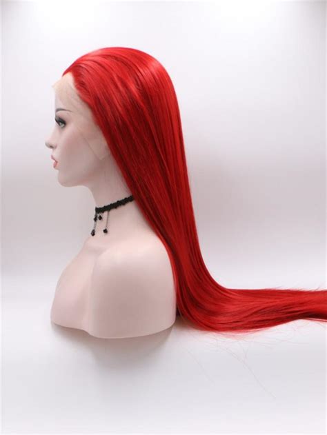 Venetian Red Long Straight Lace Front Wig Synthetic Wigs Babalahair