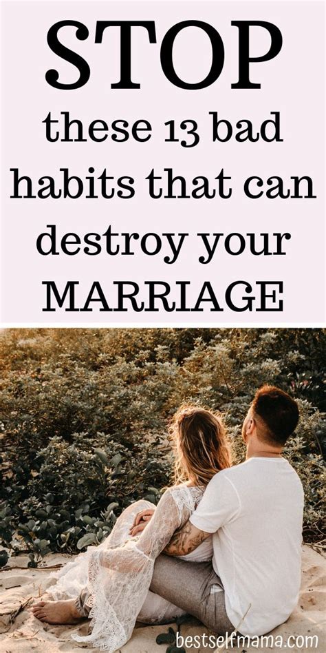 Do Not Let These Bad Marriage Habits Destroy Your Marriage
