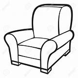 Recliner Drawing Clipart Sofa Clipartmag sketch template