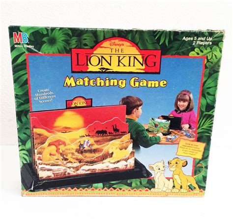 vintage  lion king matching board game complete  etsy