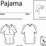 Pajama Pajamas Pj Asl sketch template