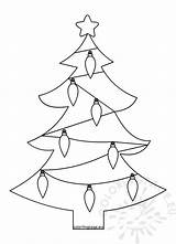 Christmas Tree Lights Template Coloring sketch template
