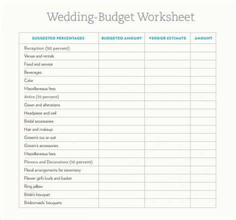 wedding budget template printable printable world holiday