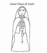 Saints Printable Familyholiday Gertrude Clare Assisi Guide sketch template