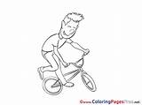 Coloring Bicycle Kids Pages Sport Sheet Title sketch template