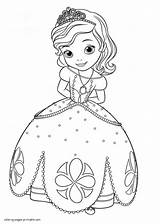 Sofia Coloring Pages Princess First Disney Sophia Printable Print Book Visit sketch template