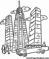 Coloring Pages Building Buildings Apartment Skyscraper City Sheets Getcolorings Color Printable Getdrawings sketch template