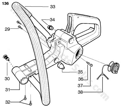 husqvarna chainsaw fuel tank handle parts