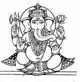 Ganesh Ganesha Bal sketch template