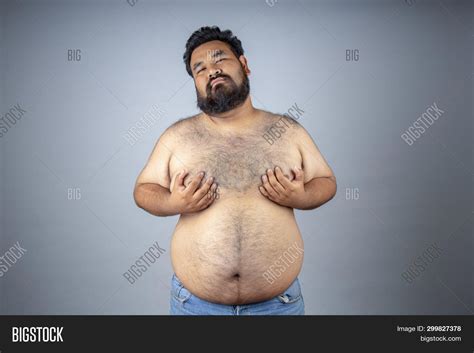 fat man big belly image photo  trial bigstock