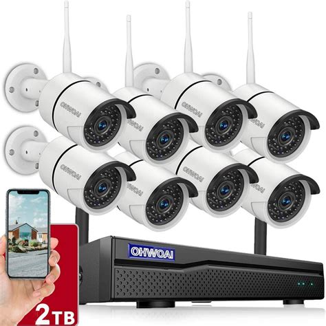 ch expandableaudio security camera system wireless outdoor  channel p nvr  tb