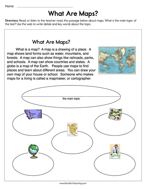 maps worksheets  fun teaching