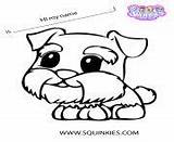 Dog Coloring Pages Cute Squinkies Official Printable Print Info sketch template