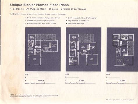 pin  eichler floor plans