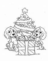 Coloring Pages Dog Dogs Christmas Puppy Printable Puppies Corgi Kids Cute Color Colouring Hard Tree Print Frank Lisa Two Adult sketch template
