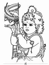 Krishna Coloring Book Template Sketch Krishnastore sketch template