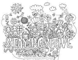 mindfulness colouring sheets positive words google search