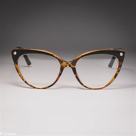 45651 cat eye glasses frames plastic titanium women trending rivet sty