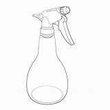 Spray Bottle Drawing Line Getdrawings sketch template