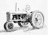 Drawing Farmall Tractor Farm Scene Drawings Tractors Alcorn Scott Vintage International Coloring Sketches Large Clipart Greeting Realistic Clip Farms Choose sketch template