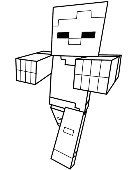 minecraft zombie coloring page sheet topcoloringpagesnet