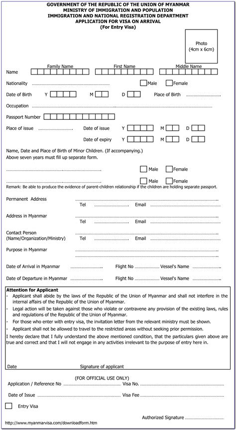 Application Form For Vietnam Visa On Arrival Form Resume Examples