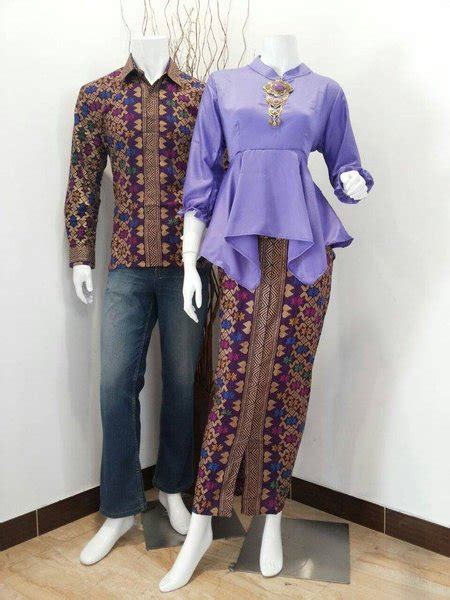 Jual Baju Batik Couple Murah Ungu Batik Sarimbit Model Tebaru Baju