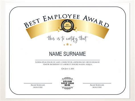 employee award employee award template editable logo etsy