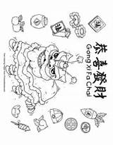 Coloring Gong Xi Fa Chinese Year Pages Chai Pdf Primarygames sketch template