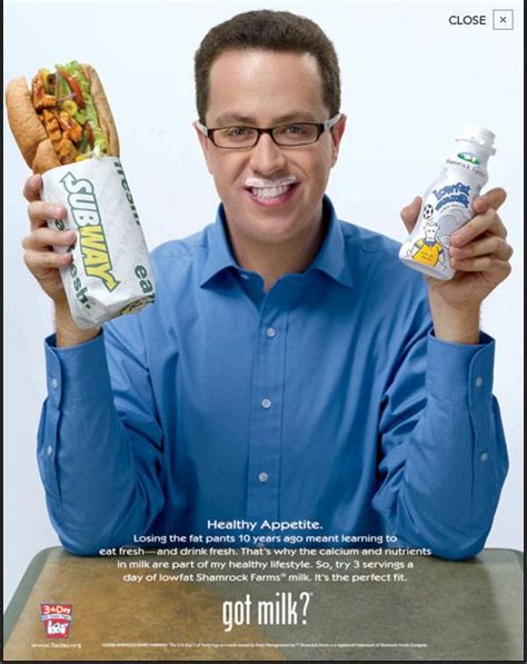 brand got milk and subway source jared type direct attribute credibility process jared has