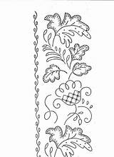 Jacobean Embroidery sketch template
