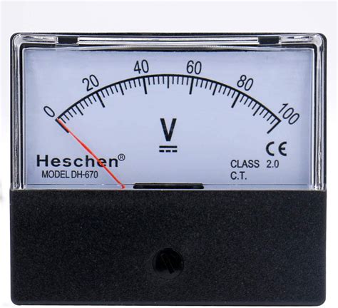 rectangular voltmeter analog panel volt voltage meter dh  dc