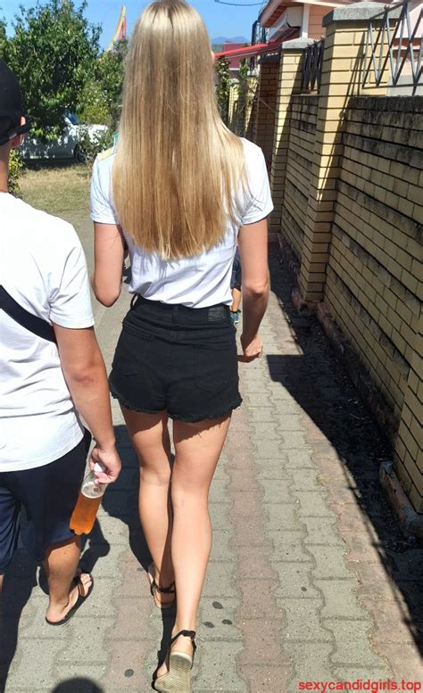 Hot And Tall Skinny Girl In Mini Shorts With Amazing Long Legs Street