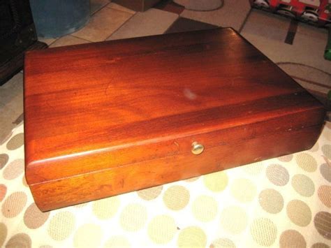 Vintage Reed And Barton Flatware Cherry Wood Chest For Sale Antiques
