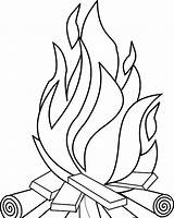 Hitam Putih Mewarnai Bonfire Unggun Pixabay Berkelah Campfire Outing Wow Kayu sketch template