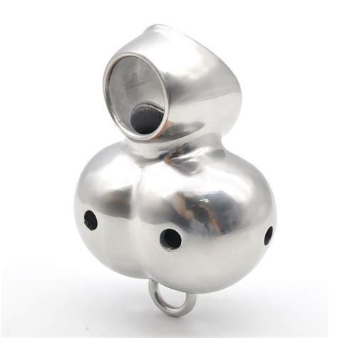 stainless steel ball stretcher scrotum pendant bdsm toy
