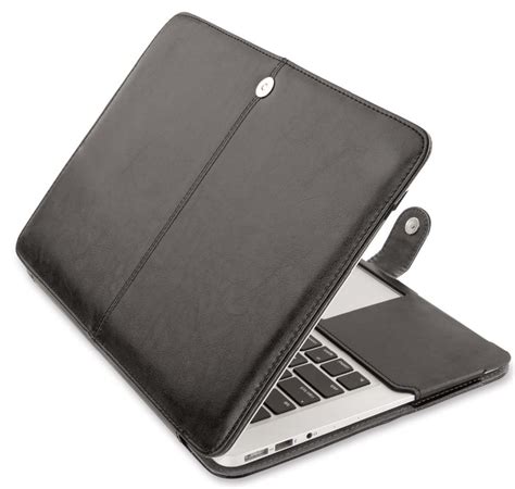 apple macbook air pro full leather case black