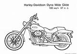 Coloring Pages Motorcycle Harley Davidson Printable Glide Sheets Print Book sketch template