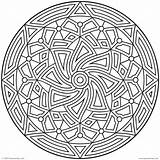 Coloring Pages Geometric Adults Popular Flower sketch template