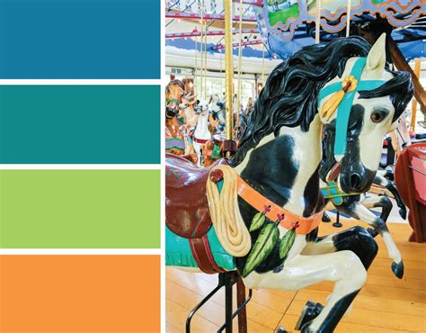 color inspiration carousel animals color palette bright wedding