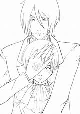 Butler Coloring Ciel Pages Anime Grell Sebastian Drawing Colouring Getdrawings Phantomhive Popular Searches Recent sketch template