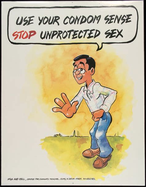 Use Your Condom Sense Stop Unprotected Sex Aids Education Posters