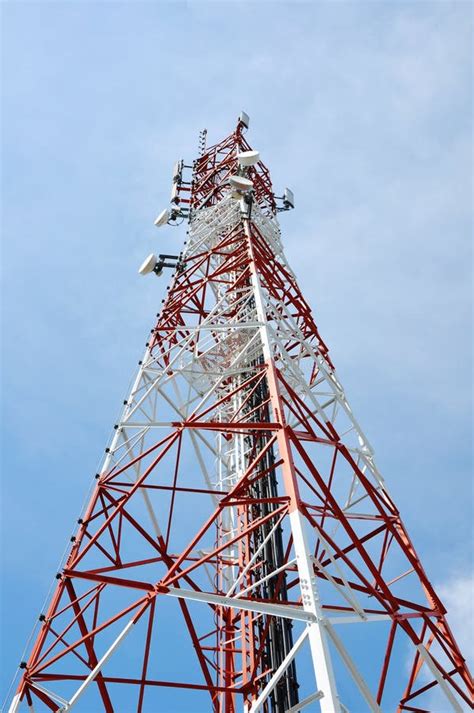 signal tower stock photo image  device send transmit