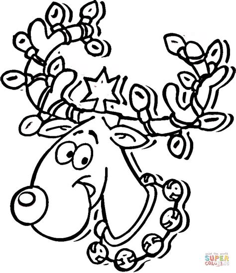 reindeer ready  christmas coloring page  printable coloring pages