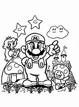Coloring Mario Odyssey Super Pages Comments sketch template