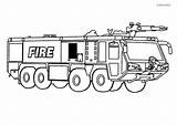 Airport Coloring Cannon Firefighter sketch template
