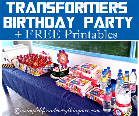 Transformers Inspired Birthday Party Ideas And Free