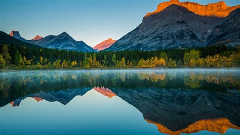 mountain reflection  lake hd nature  wallpapers images