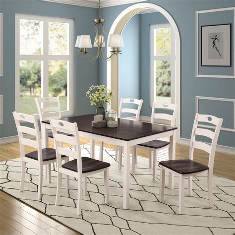 clearancewhite dining table set   modern  piece dining room