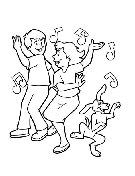 happy dance coloring page  printable coloring pages  kids